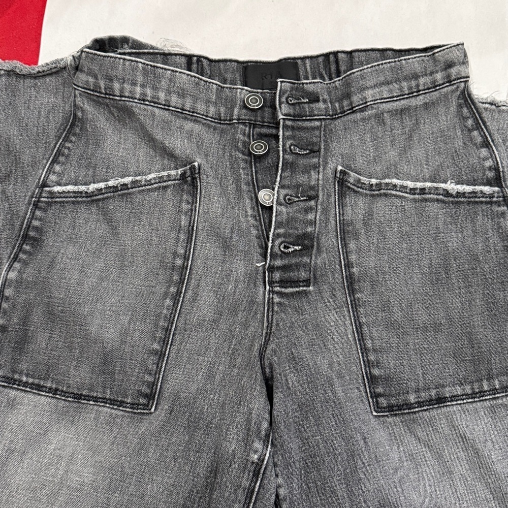 RtA Women's Charcoal Wide Leg Jeans - Picture 2 of 4